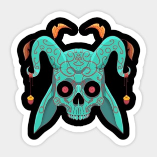 skull of the autumn demon Sticker